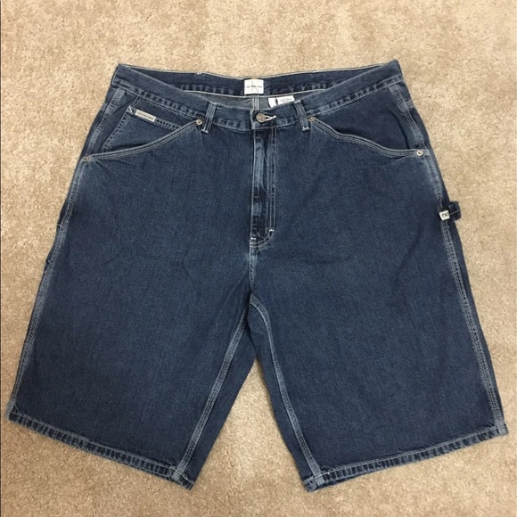 Vtg Calvin Klein Denim Carpenter Shorts sz 38